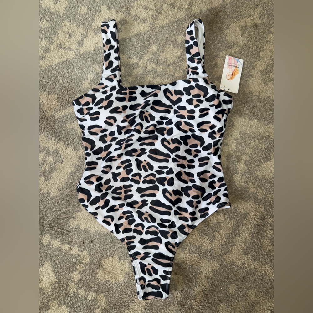 NWT Leopard Print One-Piece Swimsuit